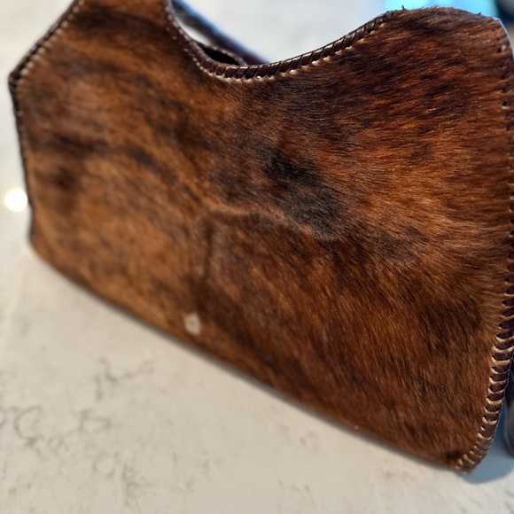Handmade leather/cowhide bag by Origenes of Todos Santos,MX. Brown-Brown/tan. - Picture 8 of 10